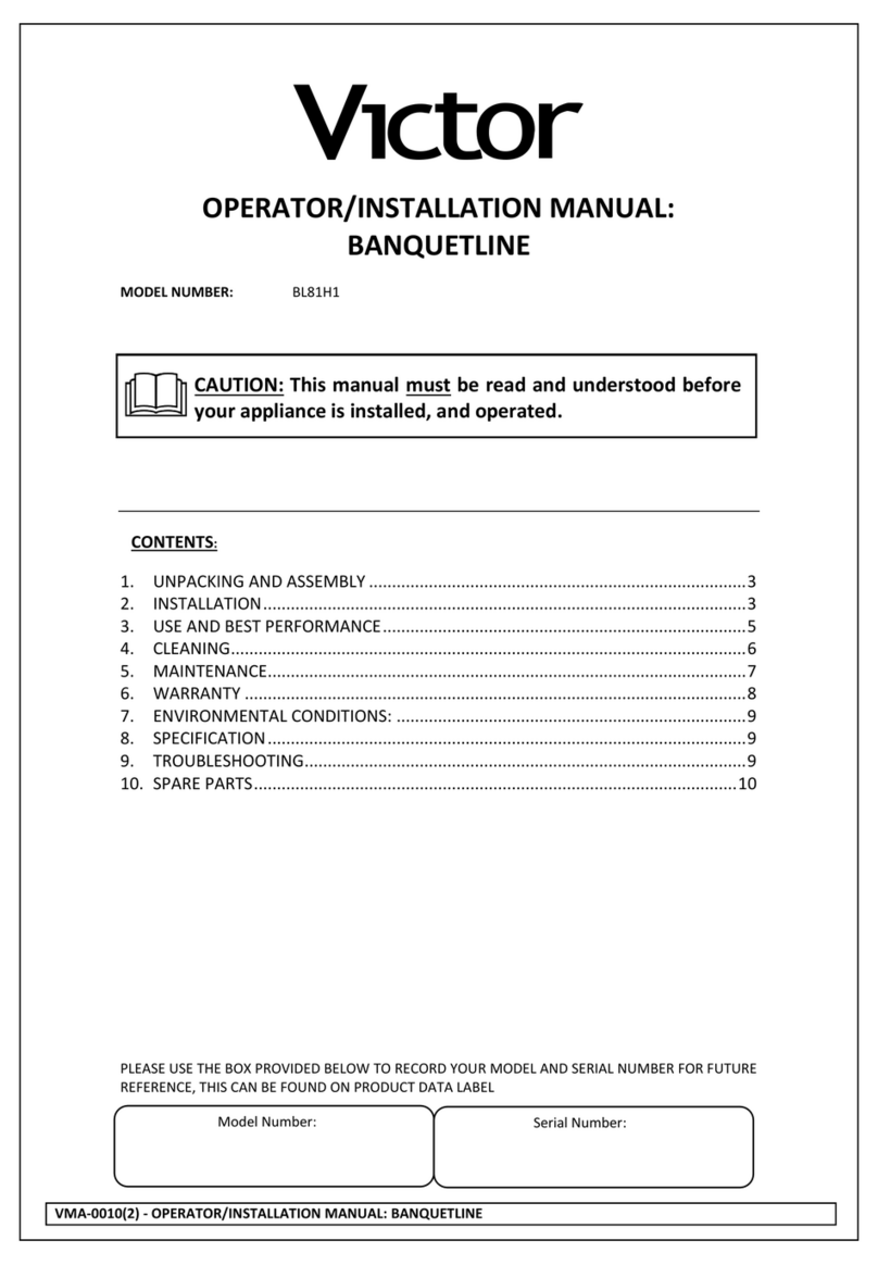 Victor BANQUETLINE BL81H1 User manual