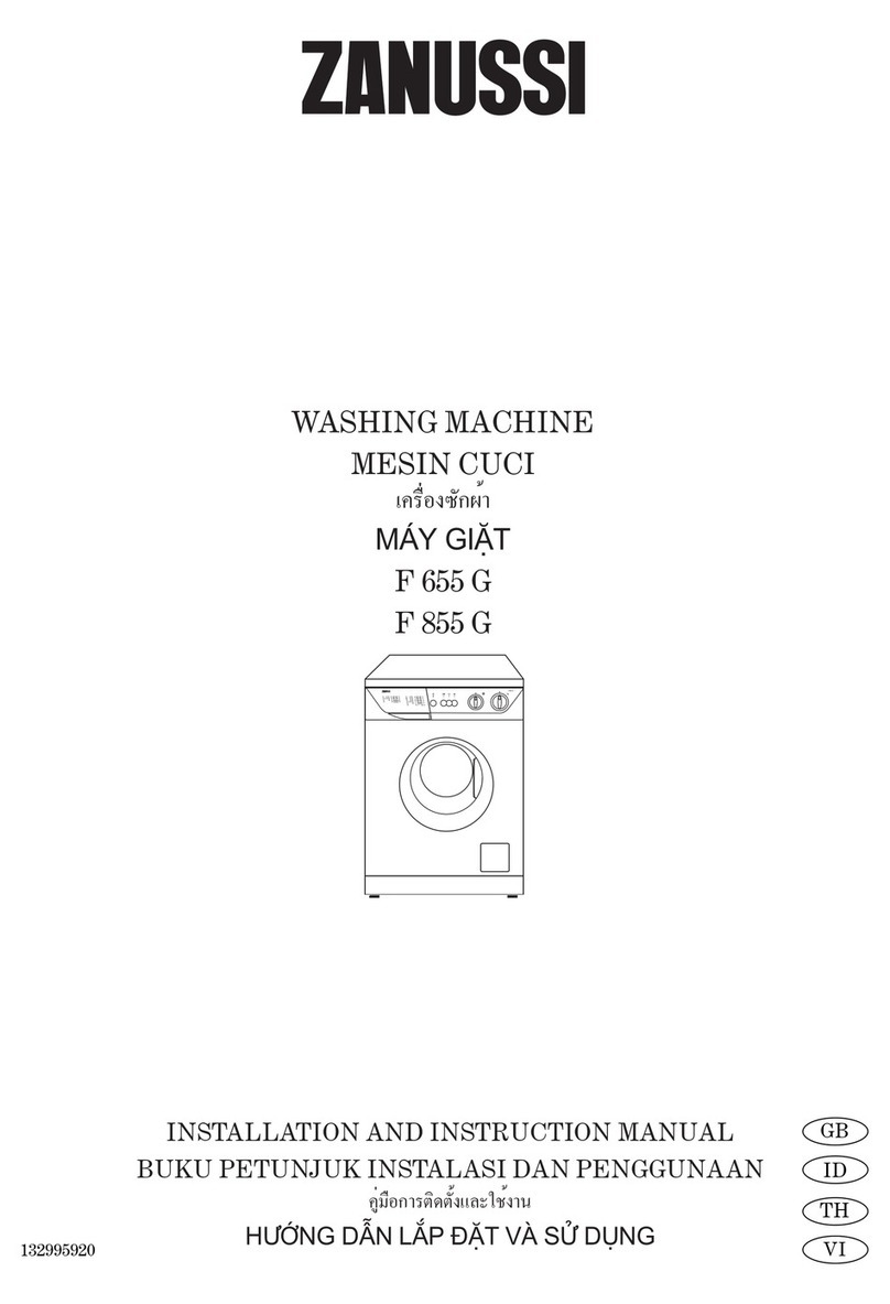 Zanussi F655G Installation and instruction manual