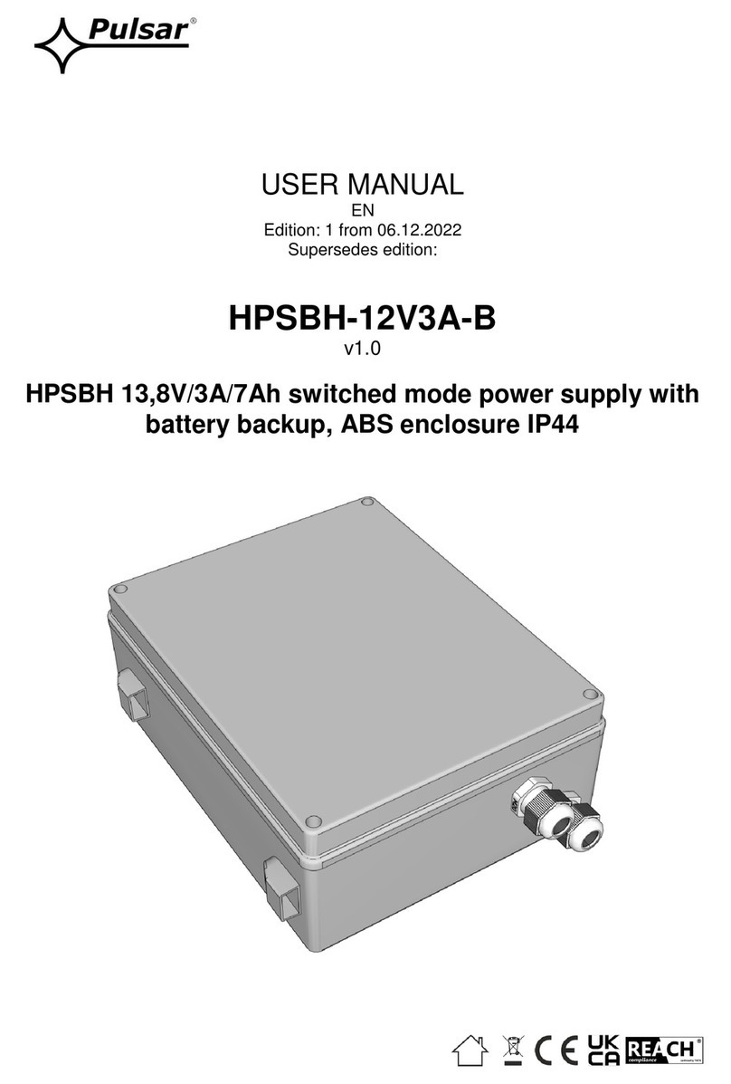 Pulsar HPSBH-12V3A-B User manual