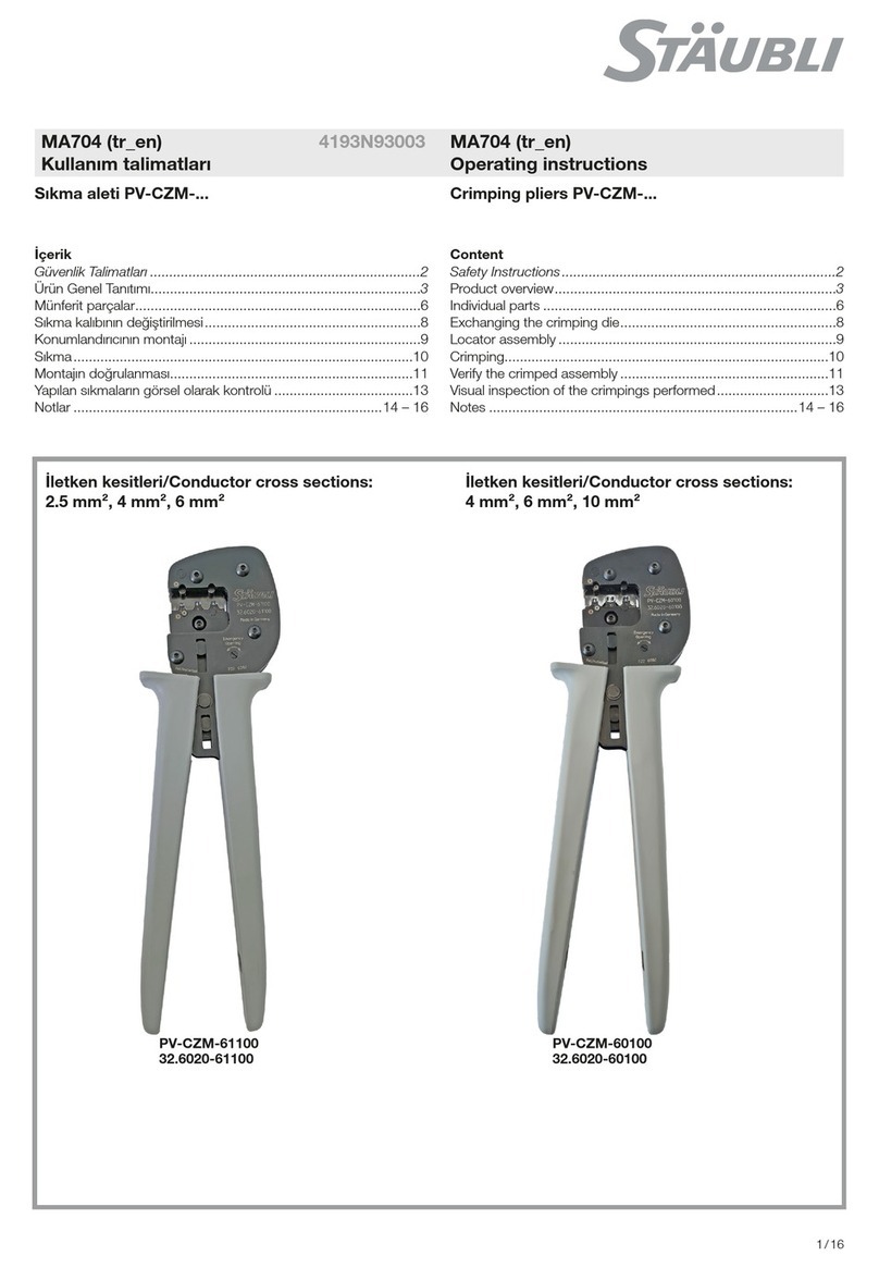 Staubli PV-CZM Series User manual