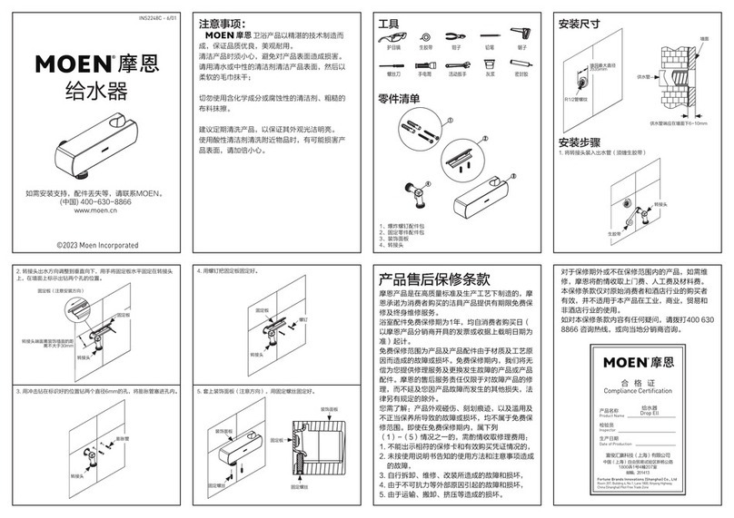 Moen Drop Ell User manual