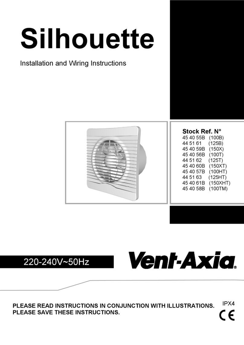 Vent-Axia Silhouette 100B Installation and wiring instructions