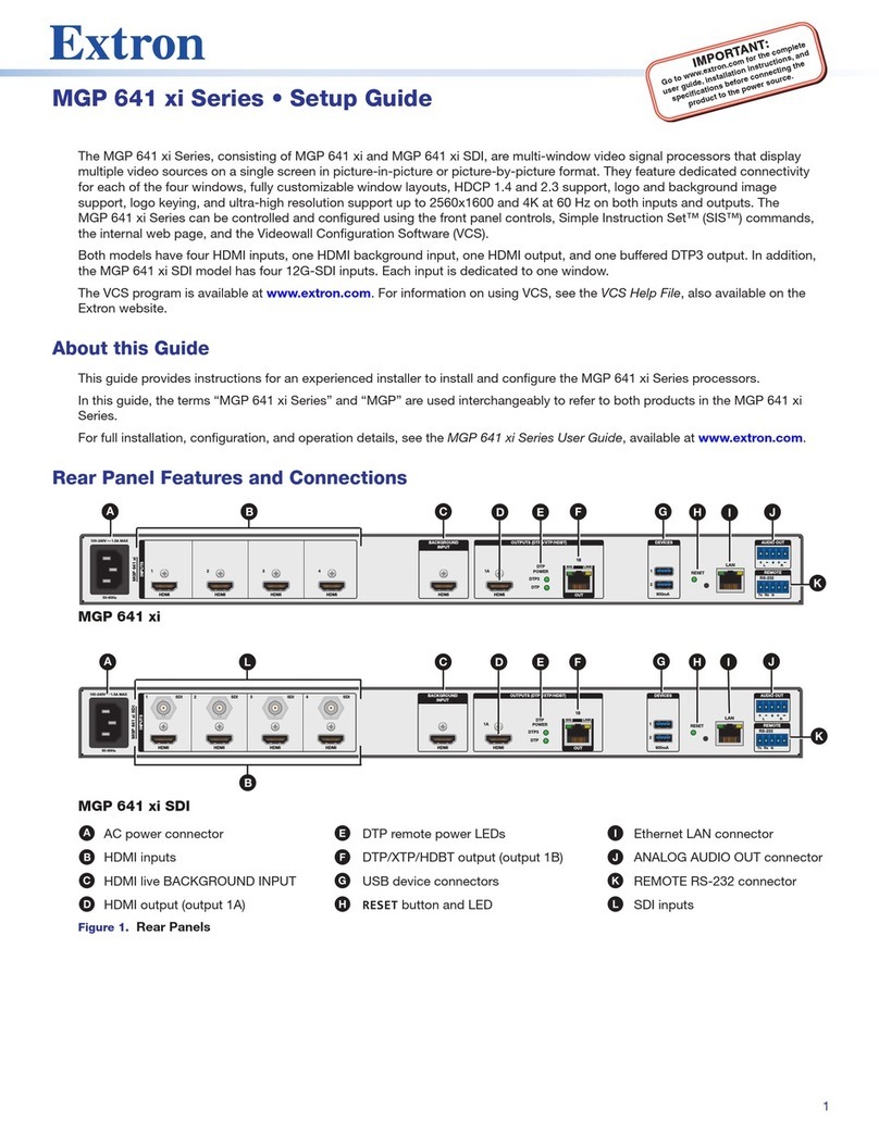 Extron electronics MGP 641 xi Series User manual