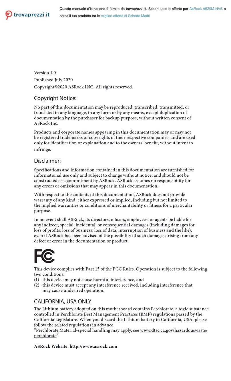 ASROCK A520M-HVS User manual