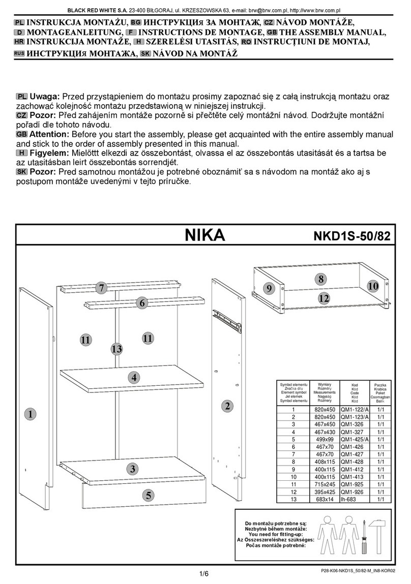 BLACK RED WHITE NIKA NKD1S-50/82 Assembly instructions BLACK RED WHITE NIKA NKD1S-50/82 Assembly instructions