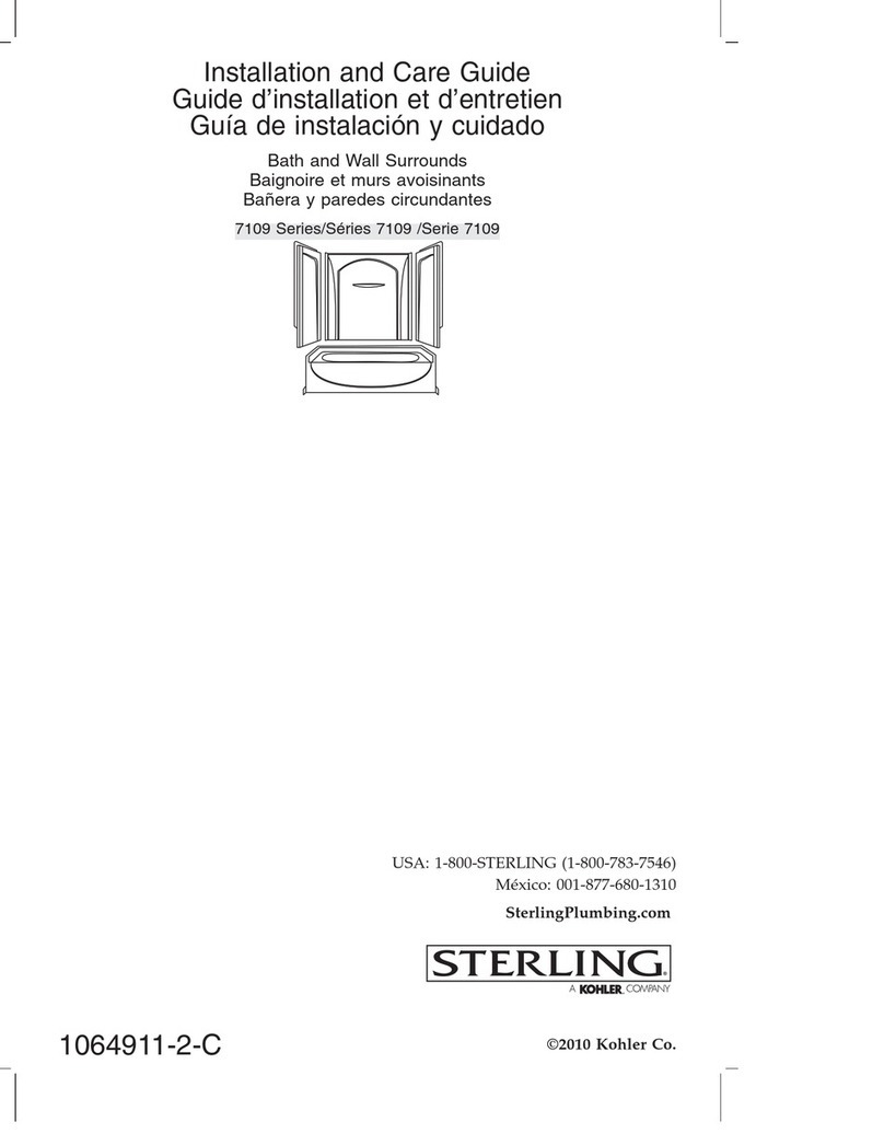 Kohler Sterling 7109 Series Assembly instructions