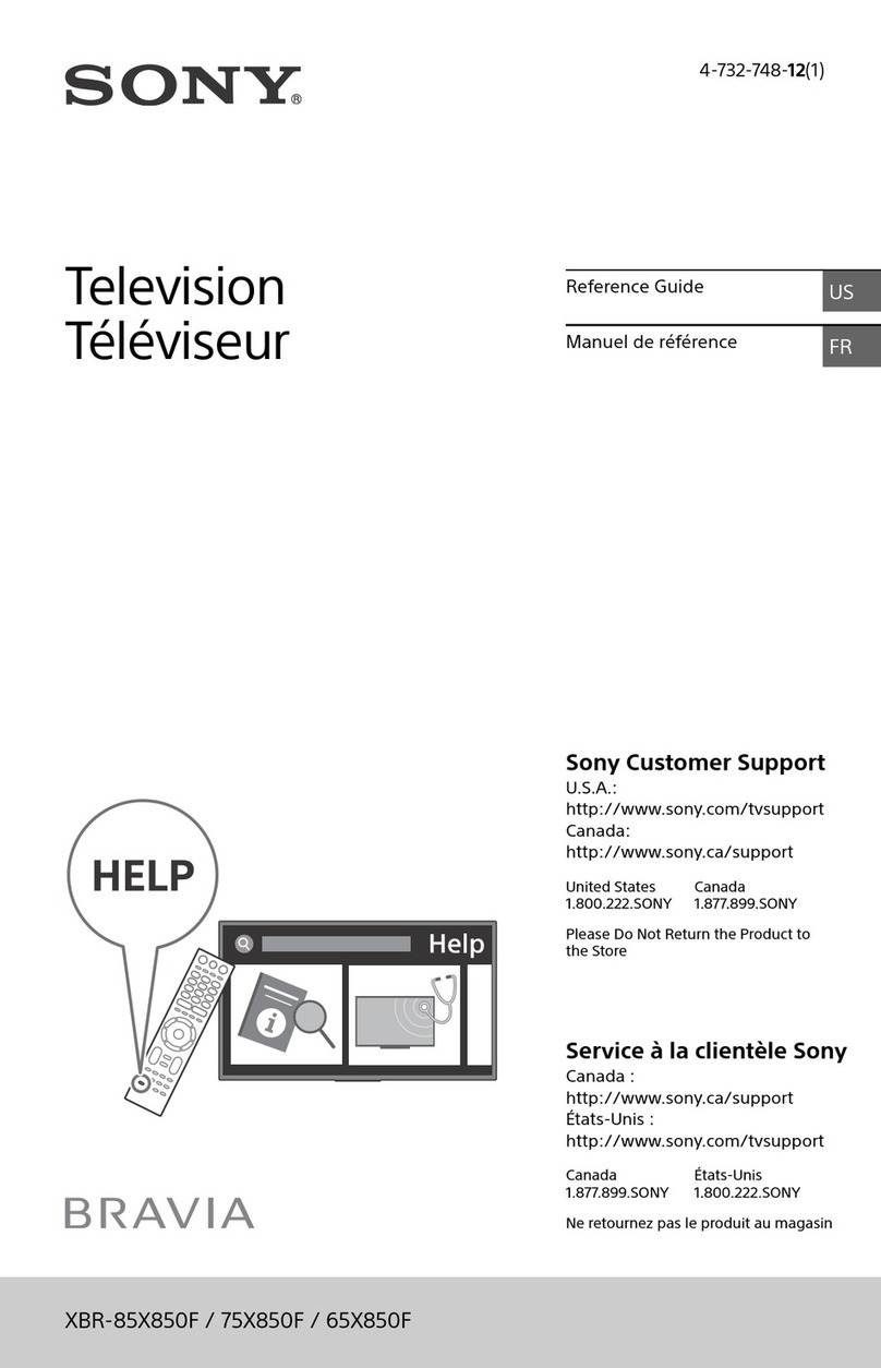 Sony BRAVIA XBR-75X850F User manual