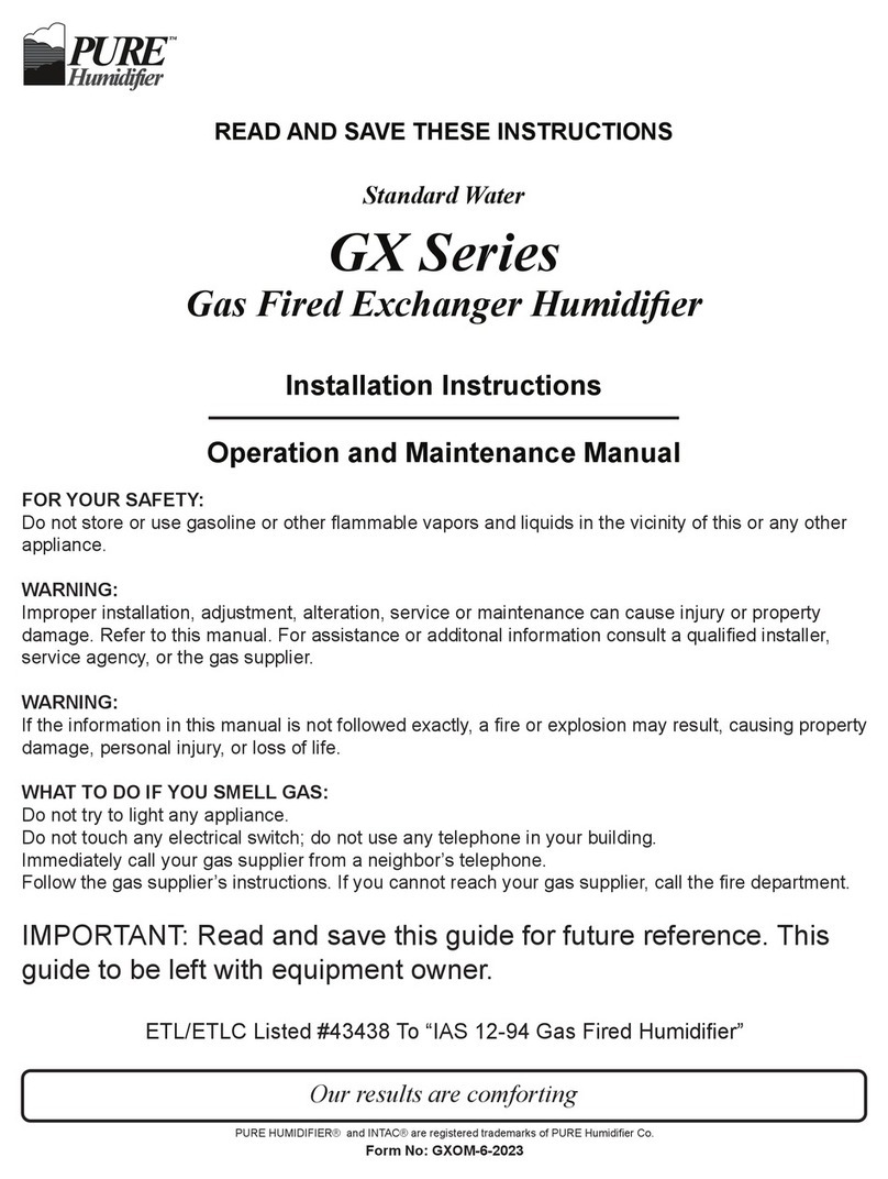Pure Humidifier GX Series User manual