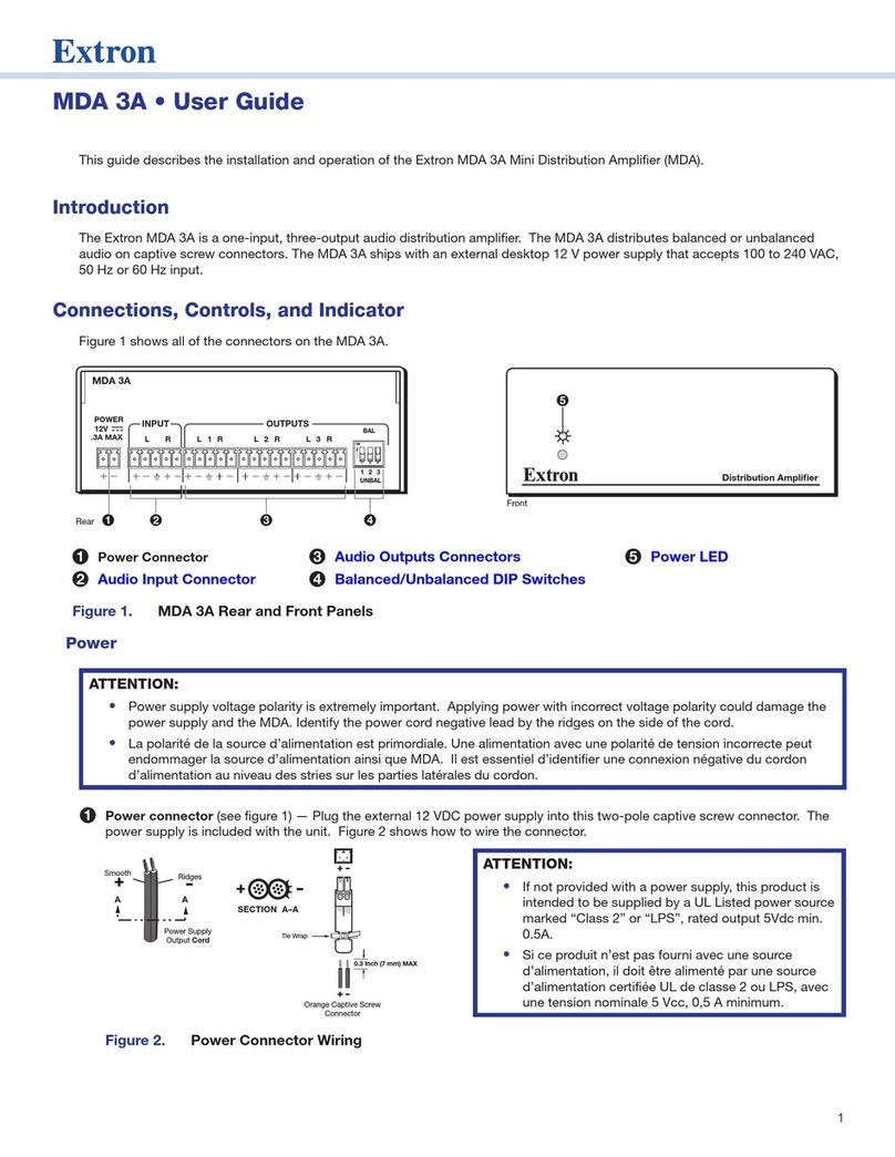 Extron electronics MDA 3A User manual