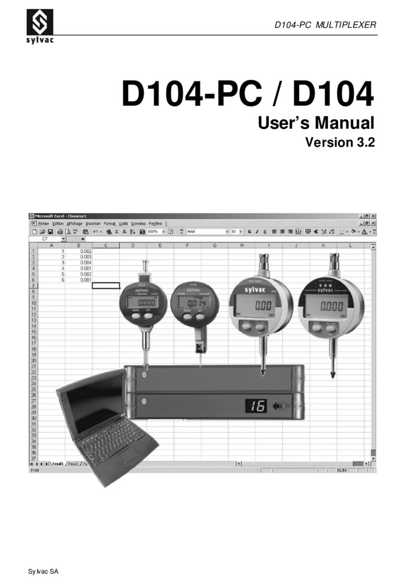 Sylvac D104-PC User manual