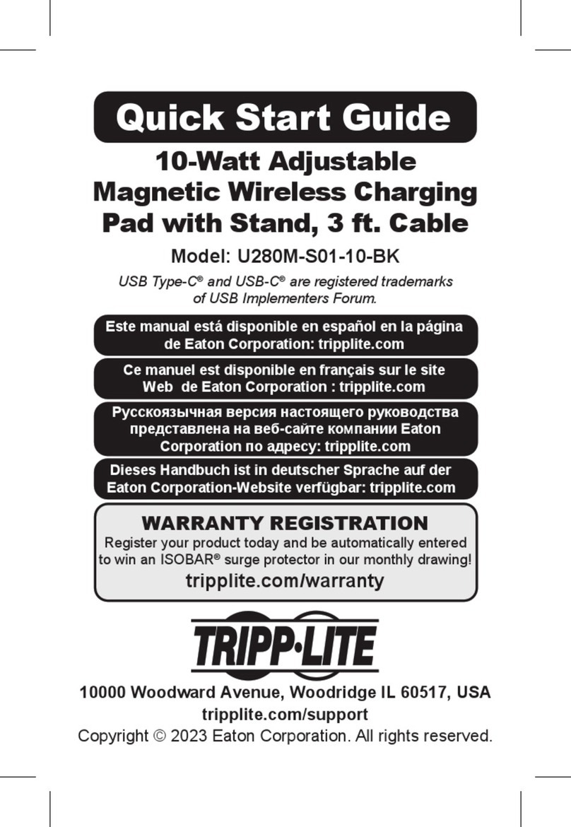 Tripp Lite U280M-S01-10-BK quick start guide Tripp Lite U280M-S01-10-BK quick start guide