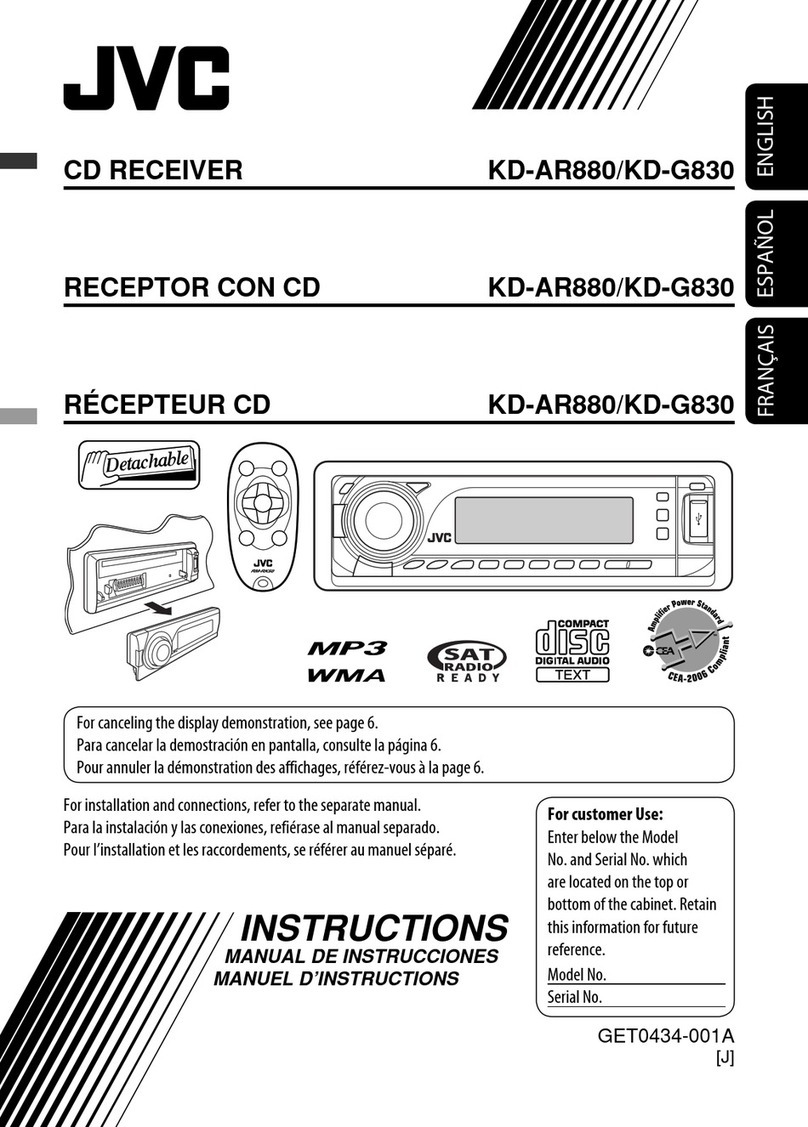JVC KD-AR880 - Radio / CD User manual