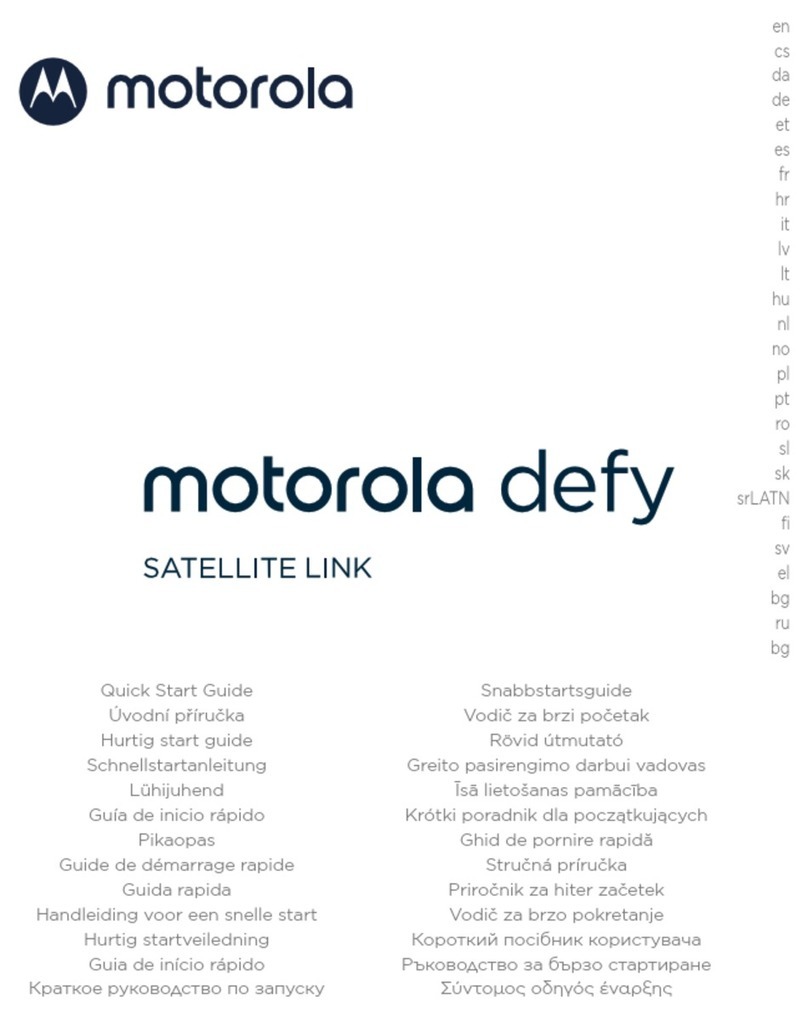 Motorola Defy Satellite Link User manual