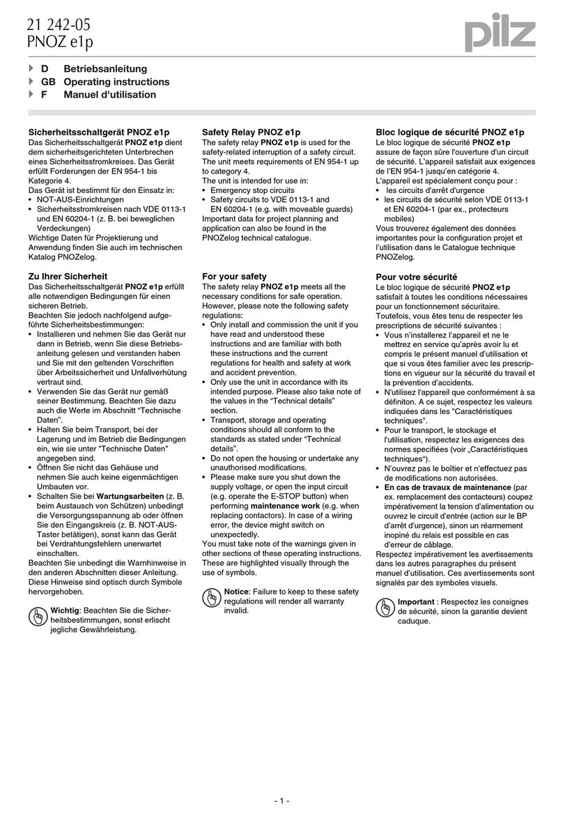 Pilz PNOZ e1p User manual