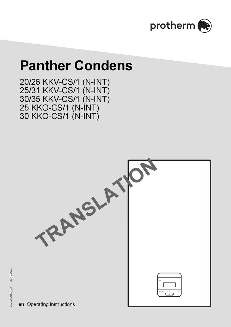 Protherm 20/26 KKV-CS/1 operating instructions