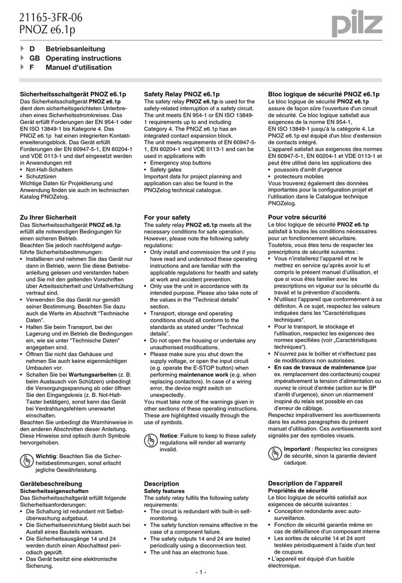 Pilz 21165-3FR-06 User manual