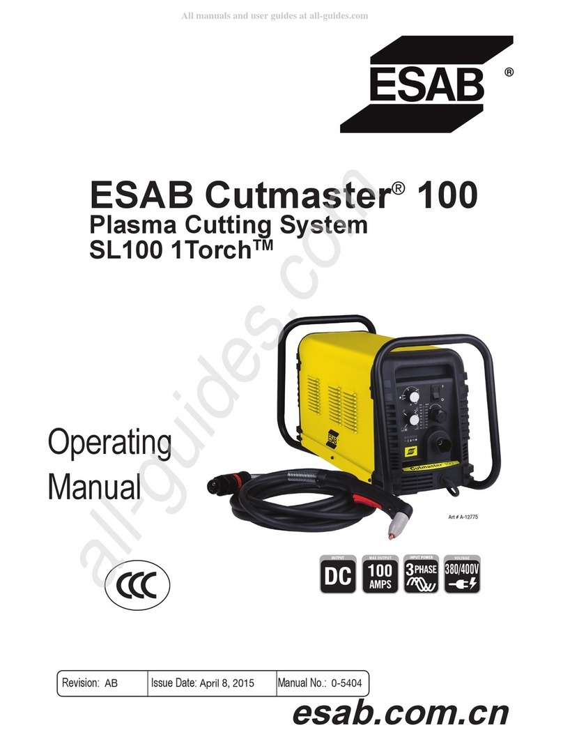 ESAB Cutmaster 100 User manual