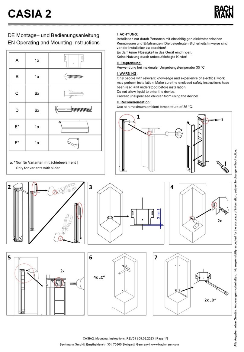 Bachmann CASIA 2 Operating and mounting instructions