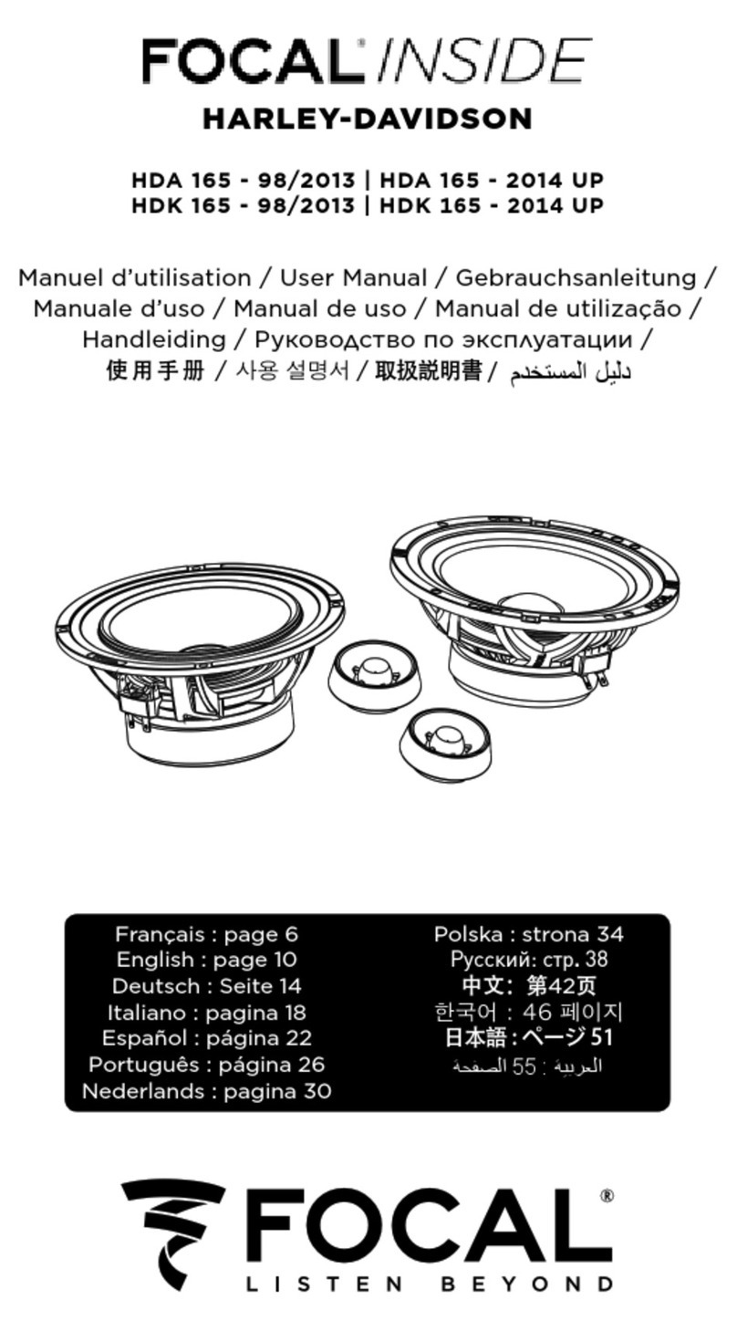 Focal HDA 165 - 98/2013 user manual