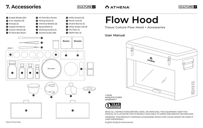 Athena Culture Flow Hood user manual Athena Culture Flow Hood user manual