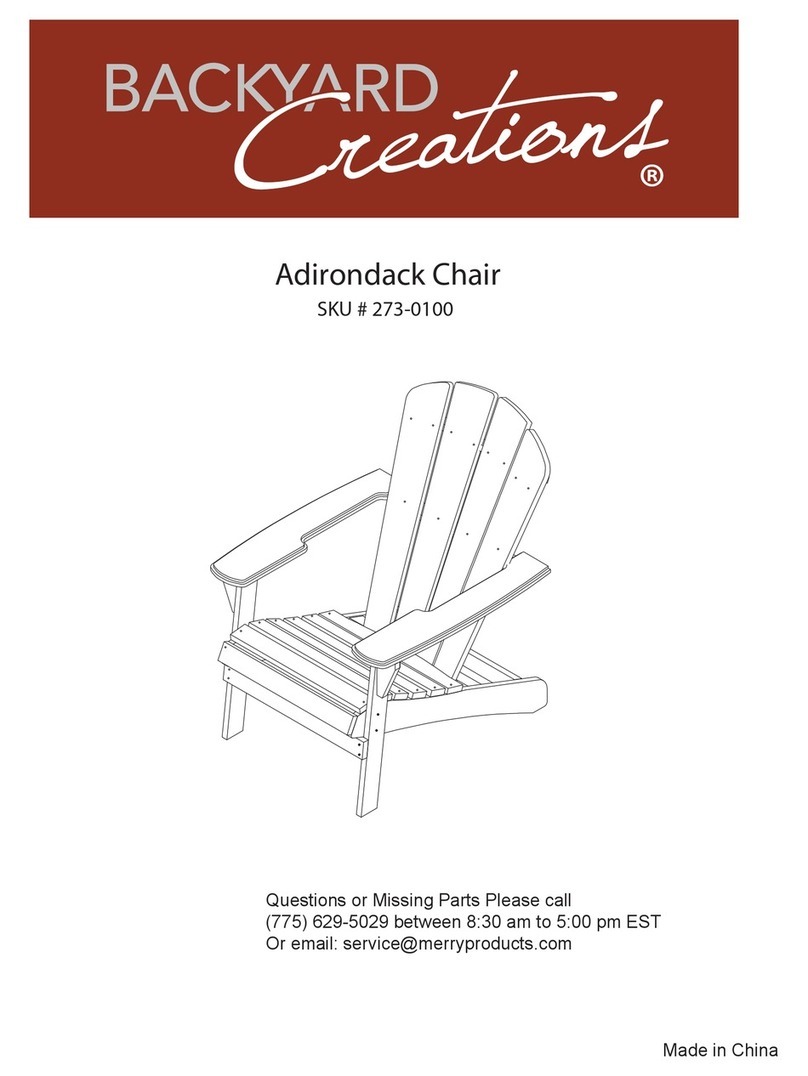 Backyard Creations 273-0100 manual