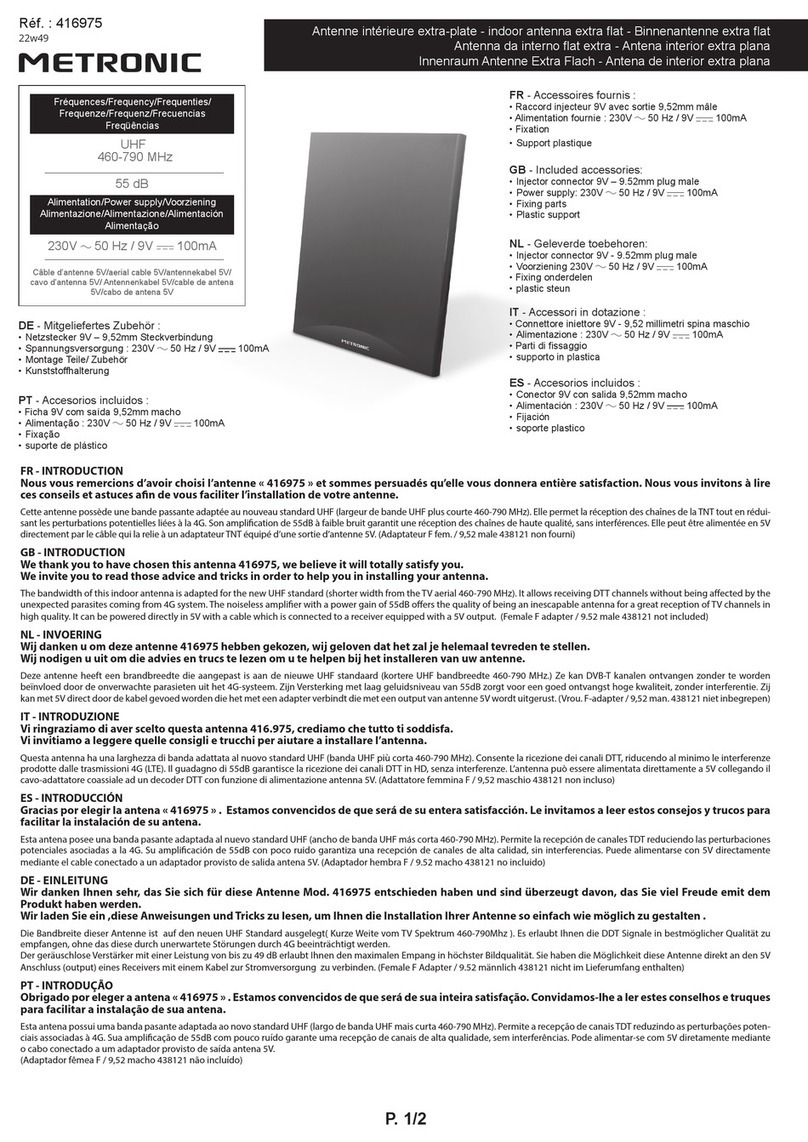 Metronic 416975 manual
