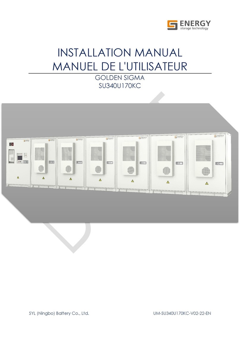 Energy GOLDEN SIGMA SU340U170KC installation manual