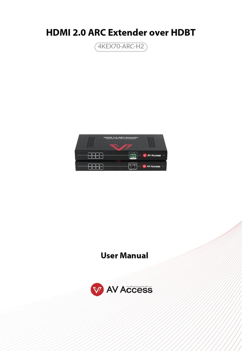 AV Access 4KEX70-ARC-H2 User manual AV Access 4KEX70-ARC-H2 User manual