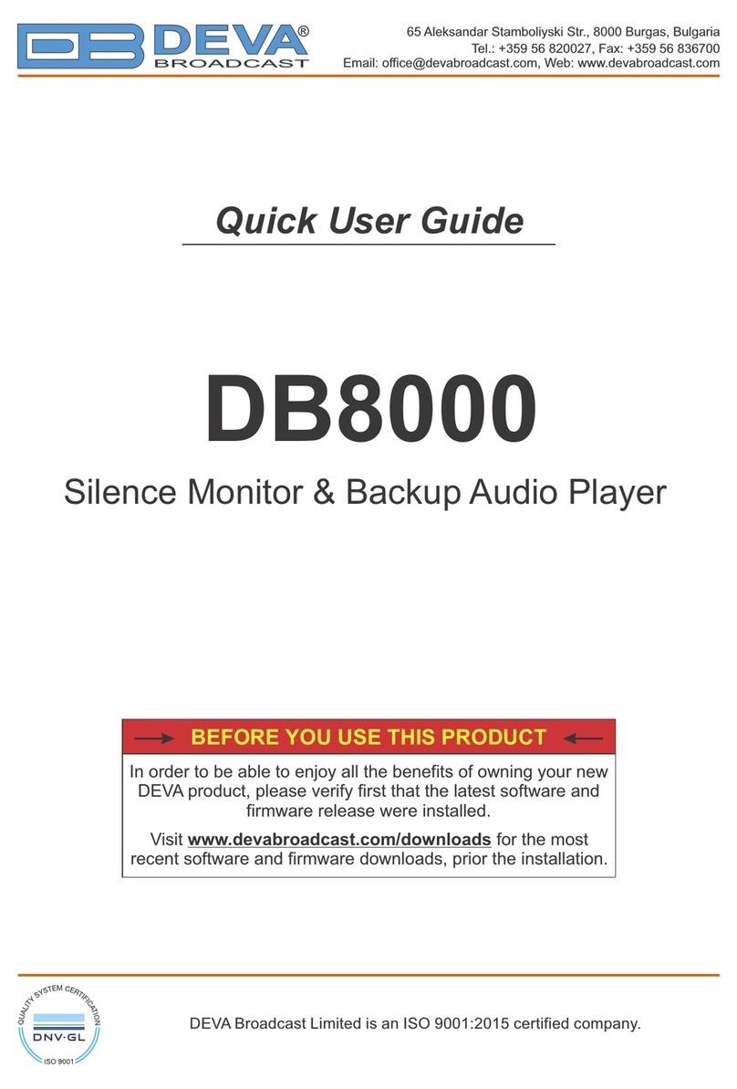 DEVA Broadcast DEVA DB8000 Instruction manual