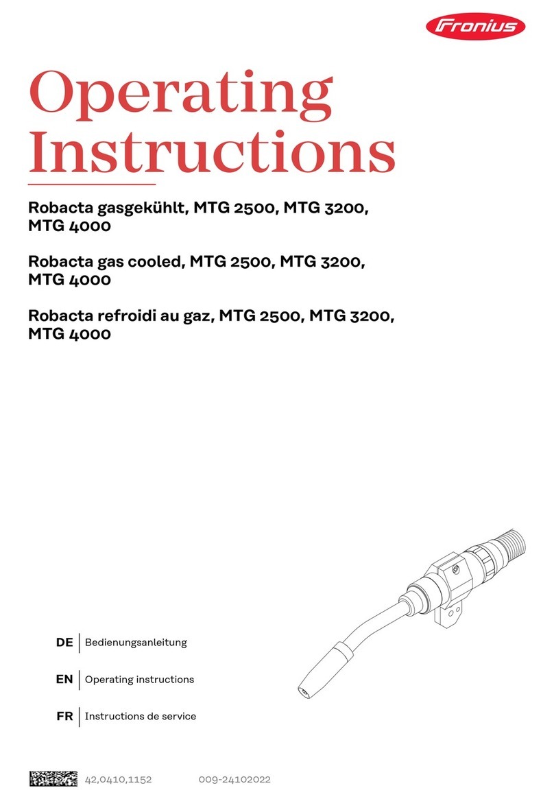 FRO­NIUS Robacta MTG 2500 User manual