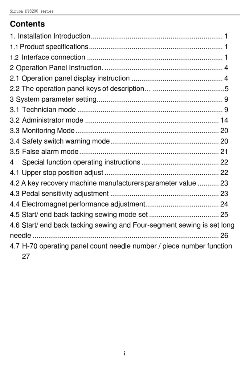 Siruba DT8200 Series User manual Siruba DT8200 Series User manual