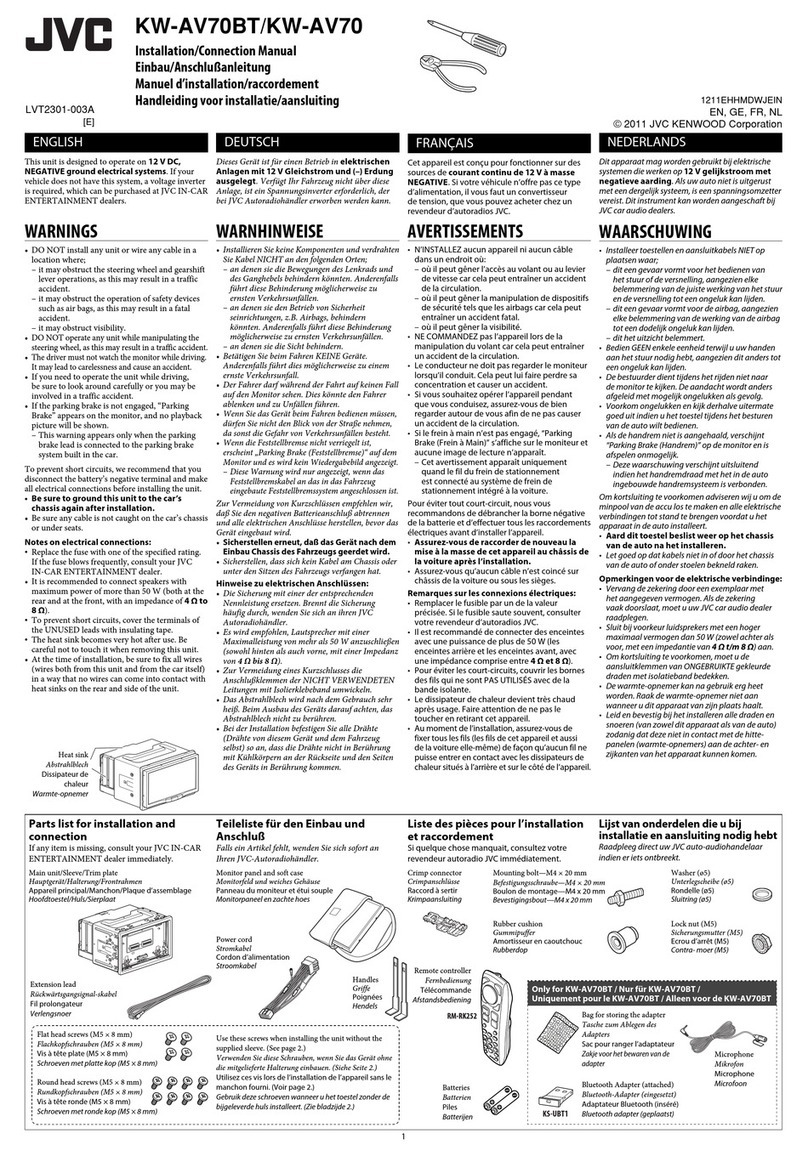 JVC KW-AV70BT User manual