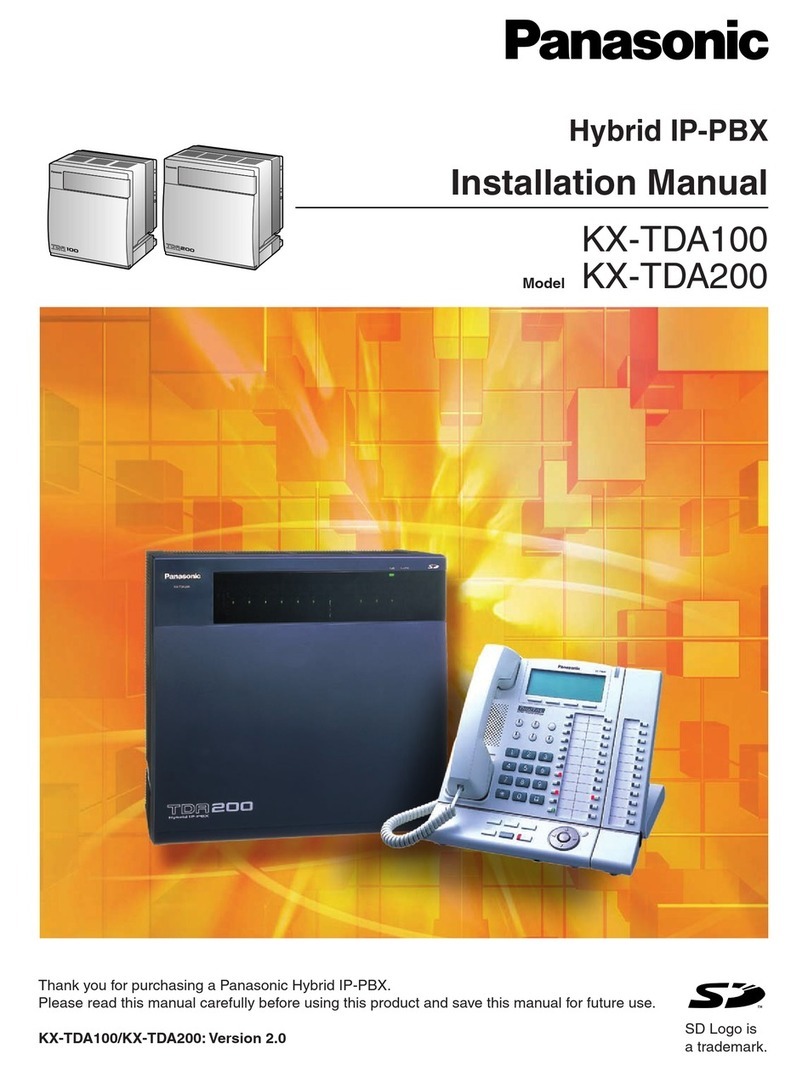 Panasonic KX-TDA100 KX-TDA200 User manual