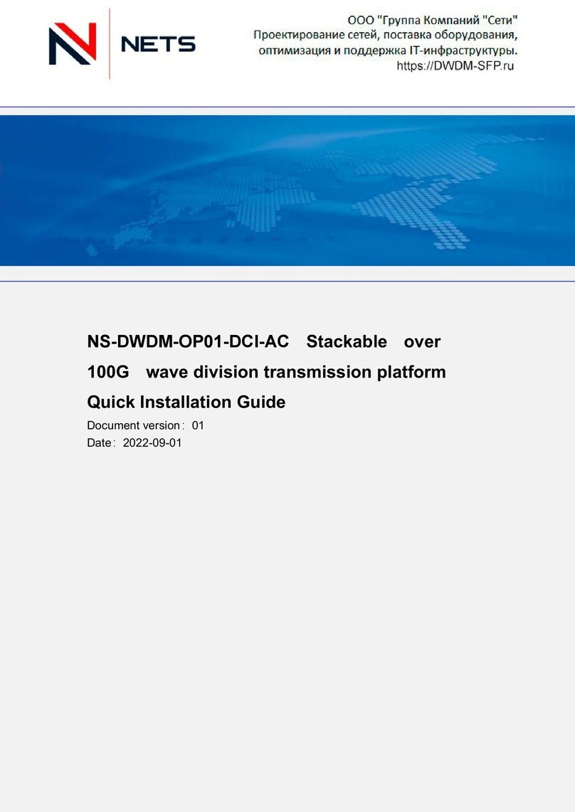 Nets NS-DWDM-OP01-DCI-AC User manual
