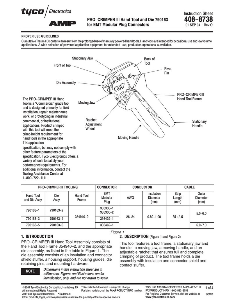 Tyco Electronics AMP PRO-CRIMPER III User manual