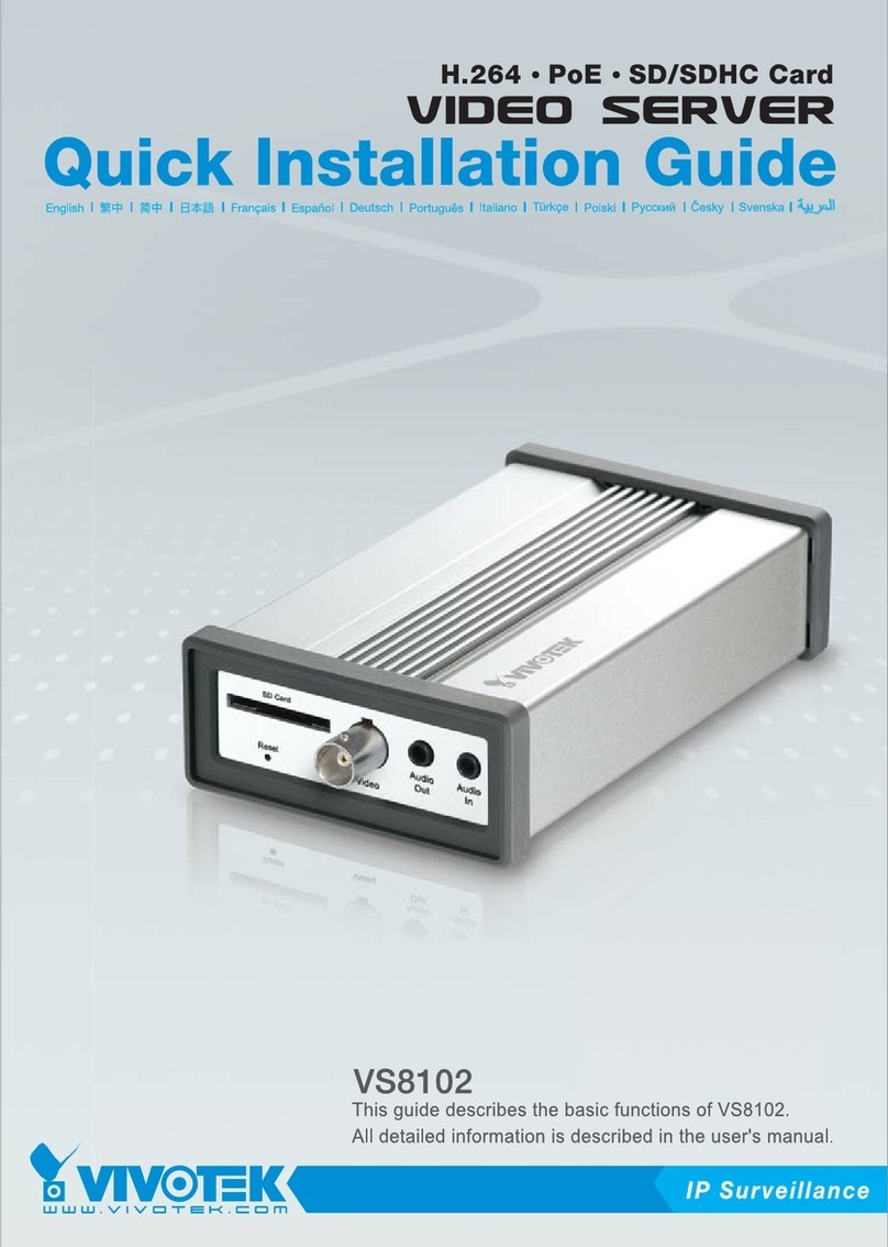 Vivotek VS8102 Quick installation guide