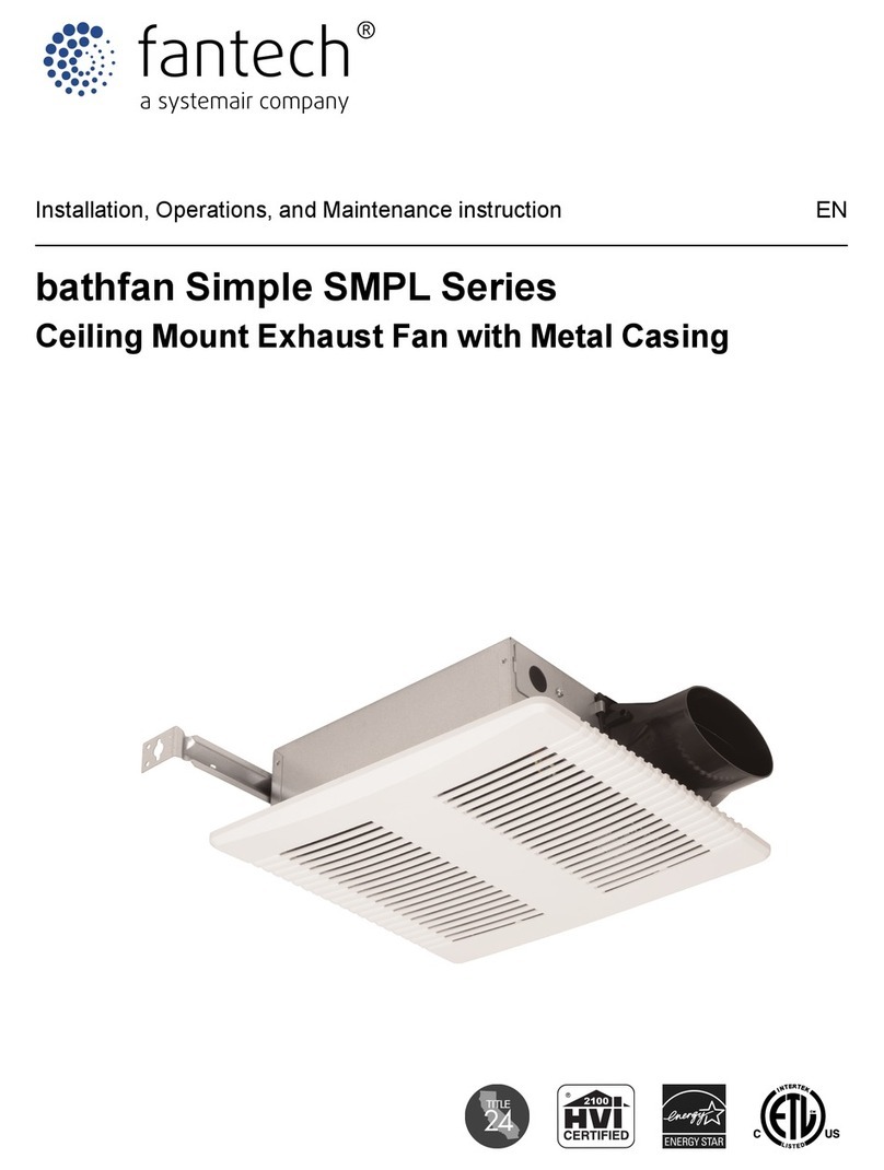 System air fantech bathfan Simple SMPL Series Manual