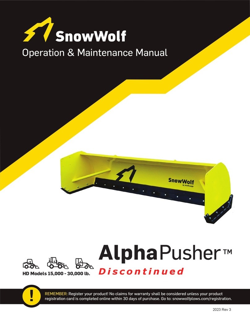 SnowWolf AlphaPusher Operation & maintenance manual