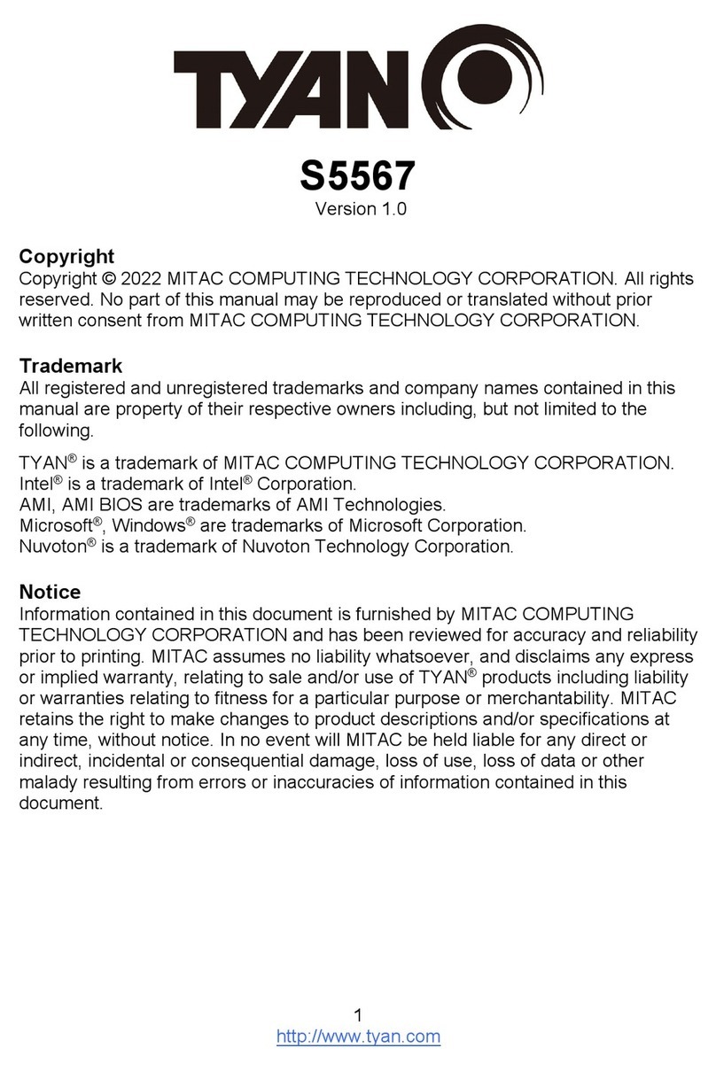 TYAN S5567 User manual