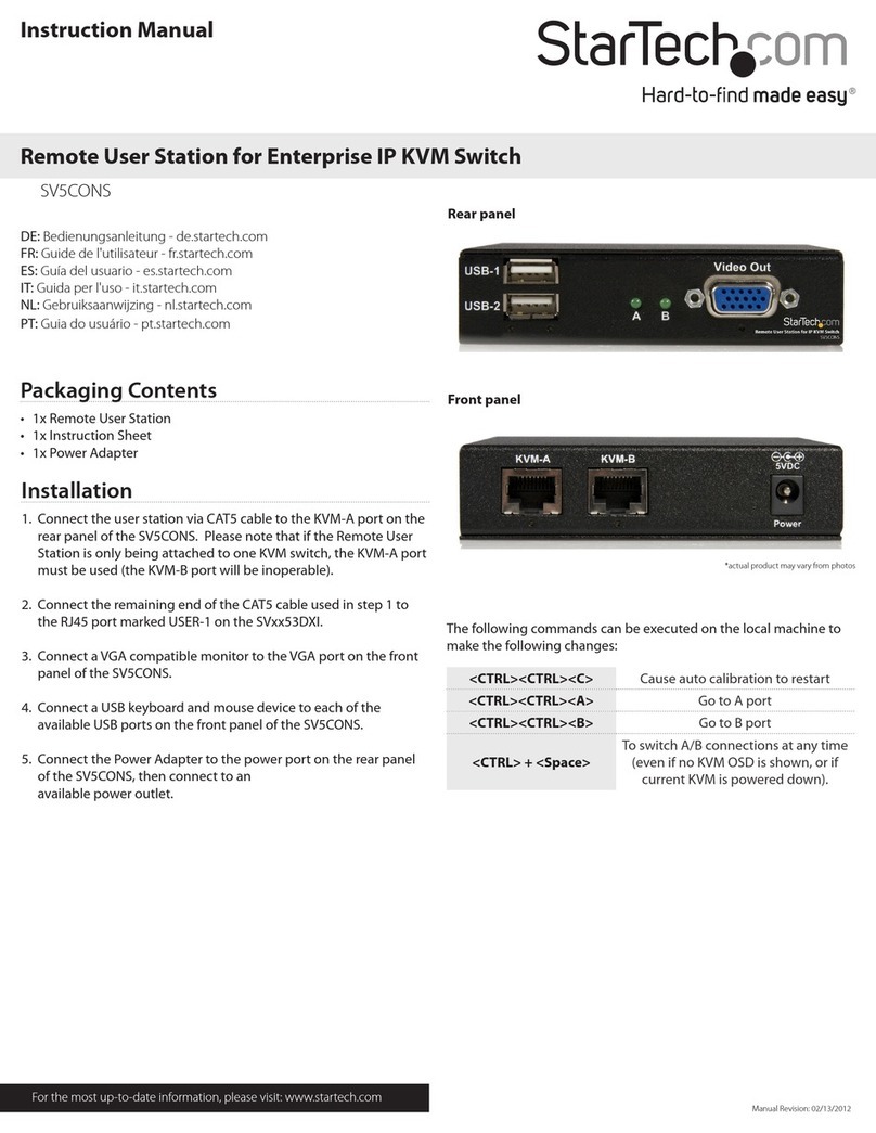 StarTech.com SV5CONS User manual StarTech.com SV5CONS User manual