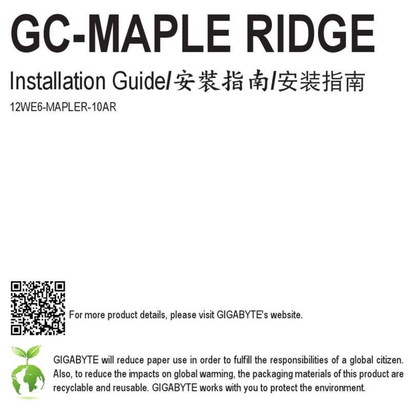 Gigabyte GC-MAPLE RIDGE installation guide Gigabyte GC-MAPLE RIDGE installation guide