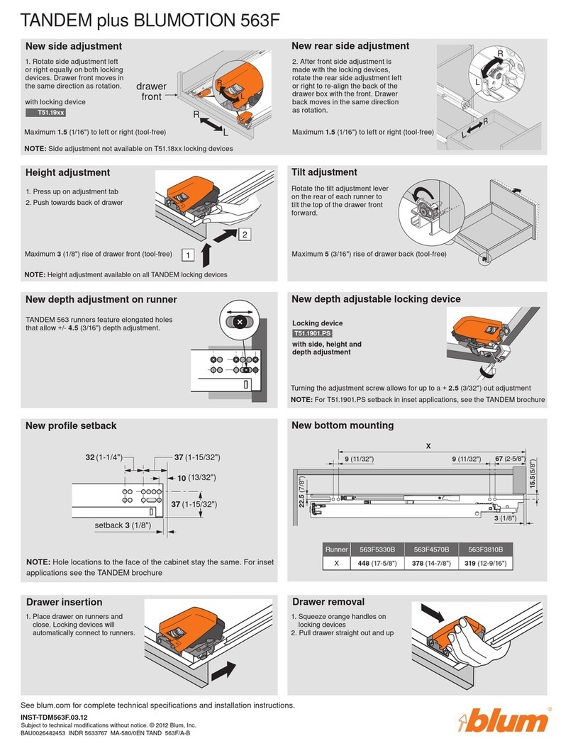 BLUM TANDEM plus BLUMOTION 563F User manual