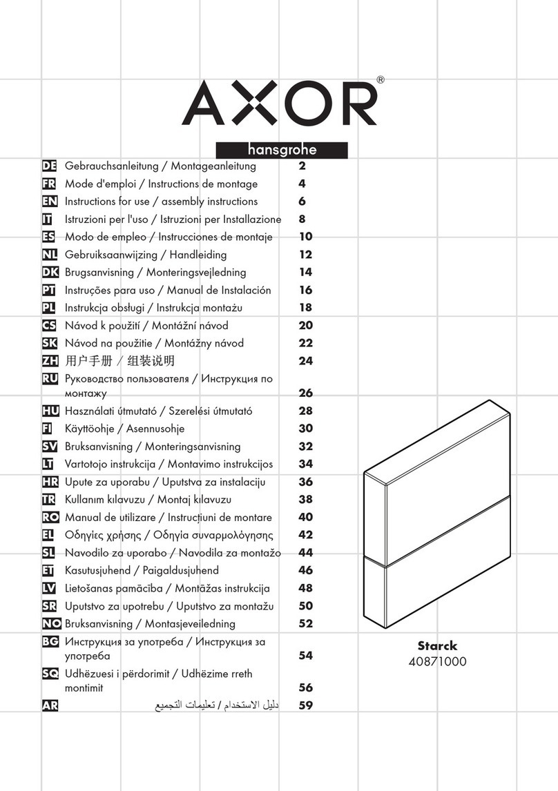 Hans Grohe AXOR Starck 40871000 Instructions for use/assembly instructions Hans Grohe AXOR Starck 40871000 Instructions for use/assembly instructions