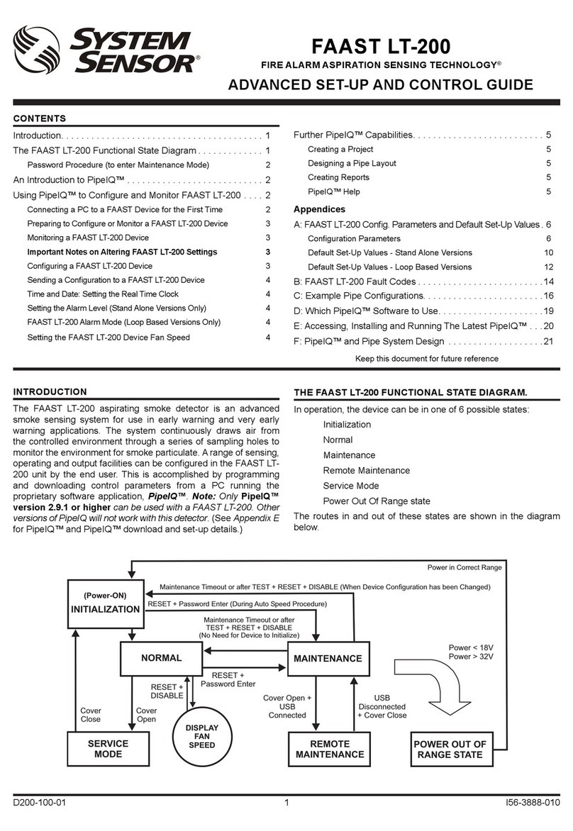System Sensor FAAST LT-200 User manual