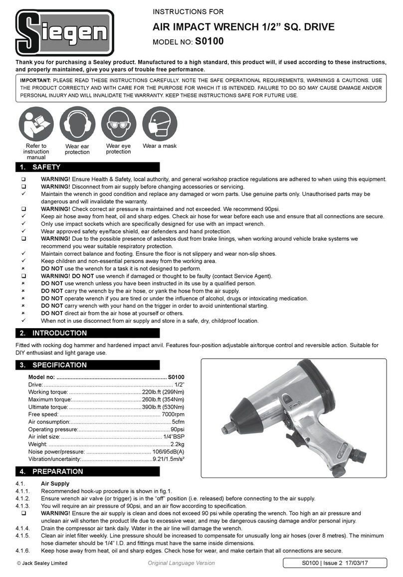 Sealey Siegen S0100 instructions