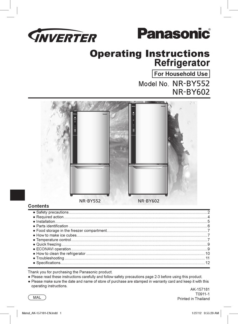 Panasonic NR-BY602 User manual