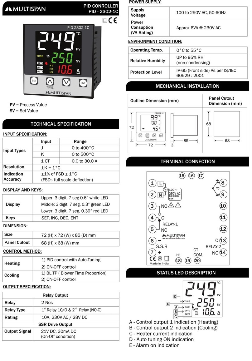 MULTISPAN PID-2302-1C Instruction sheet