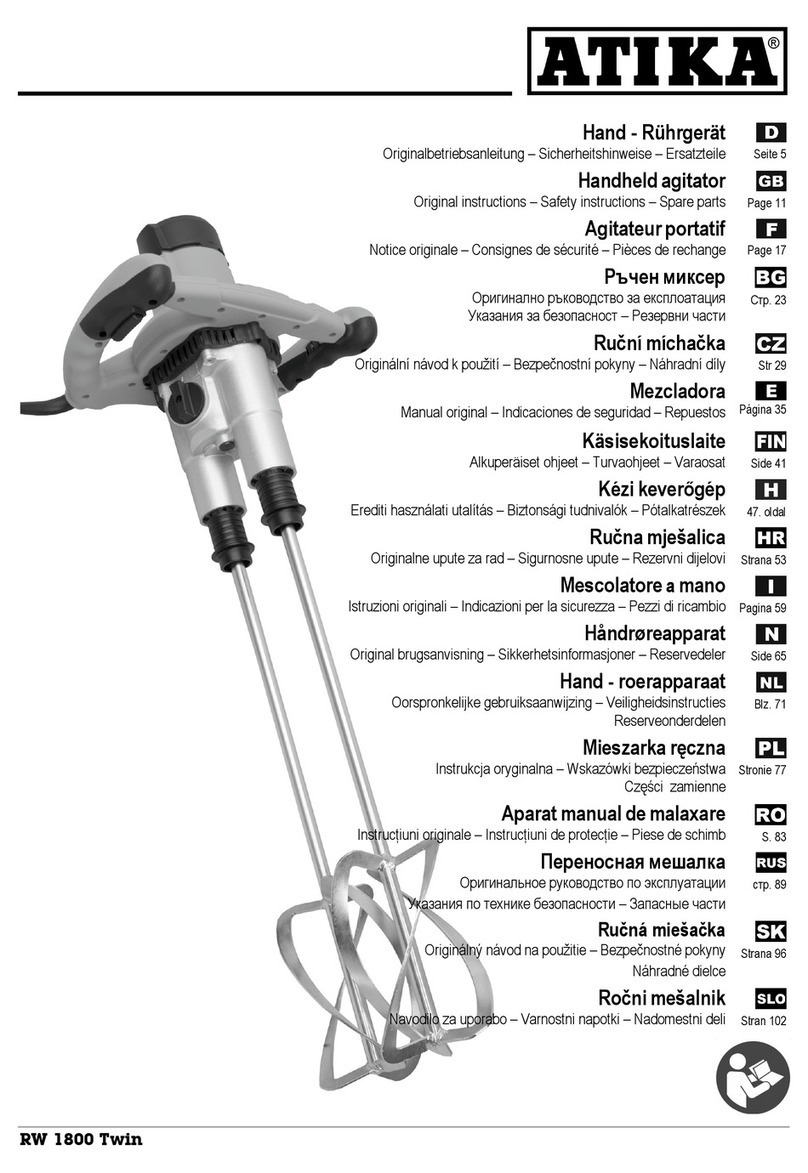 ATIKA RW 1800 Twin Original instructions, safety instructions, spare parts