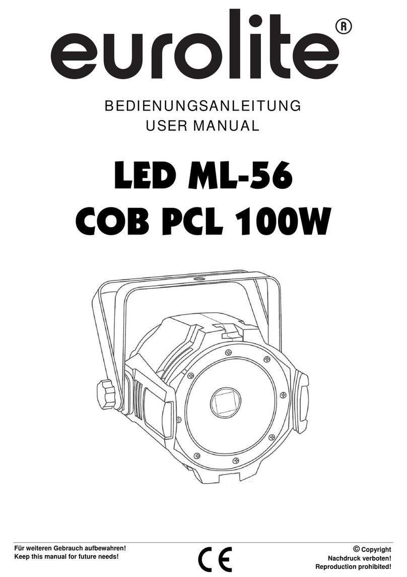 EuroLite LED ML-56 COB PCL 100W User manual