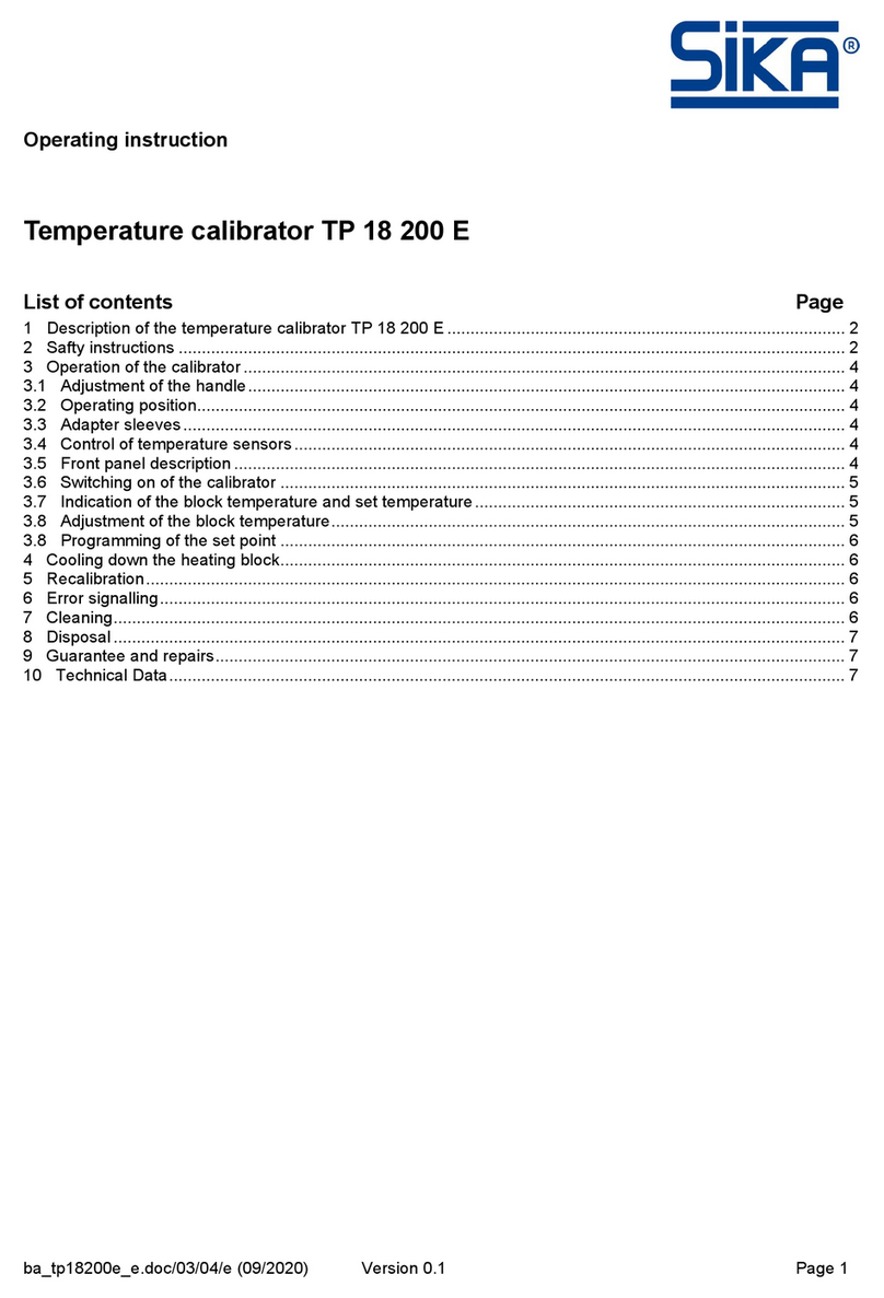 SIKA TP 18 200 E User manual